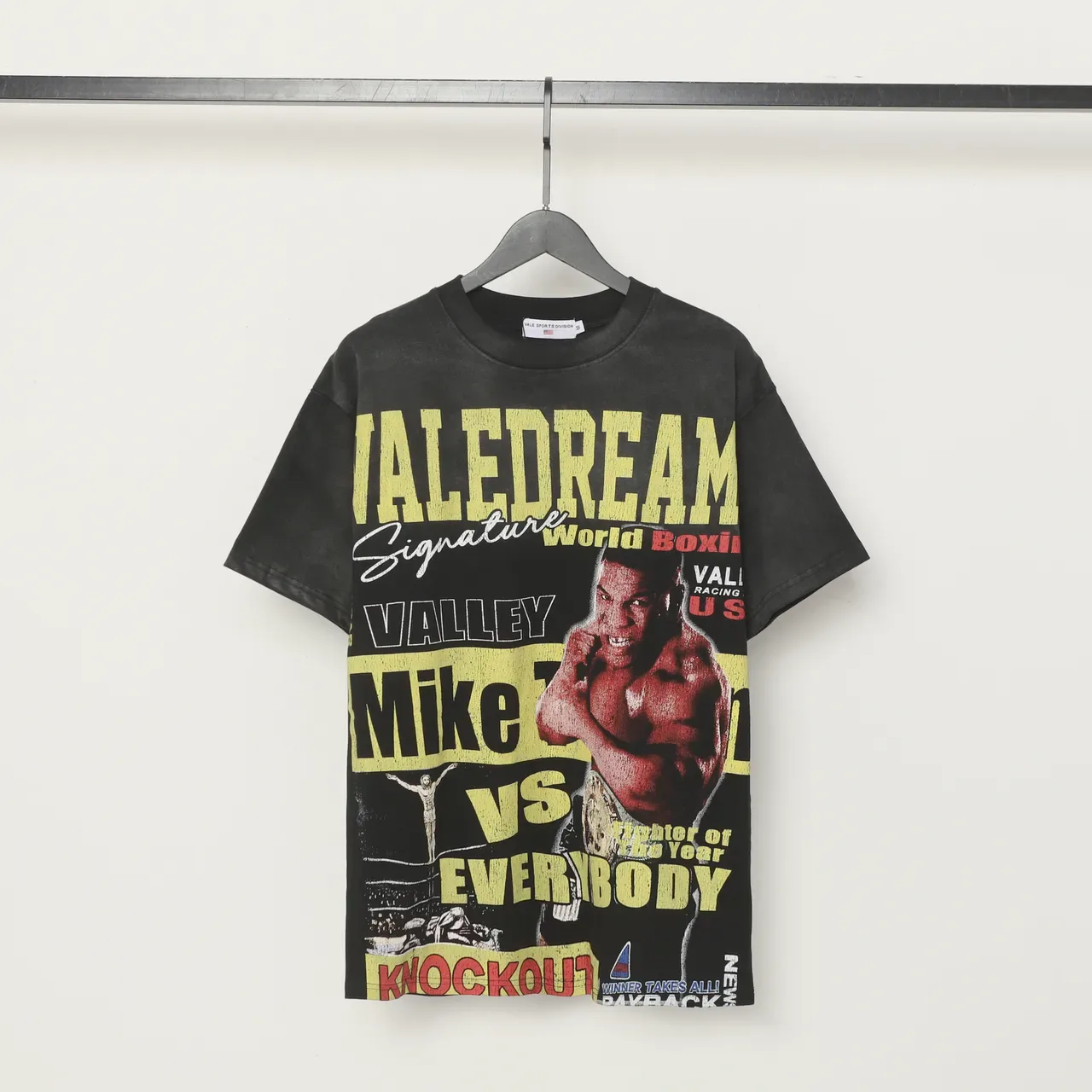 Vale Sportswear Oversized Acid-Wash Boxing Graphic T-Shirt 3
