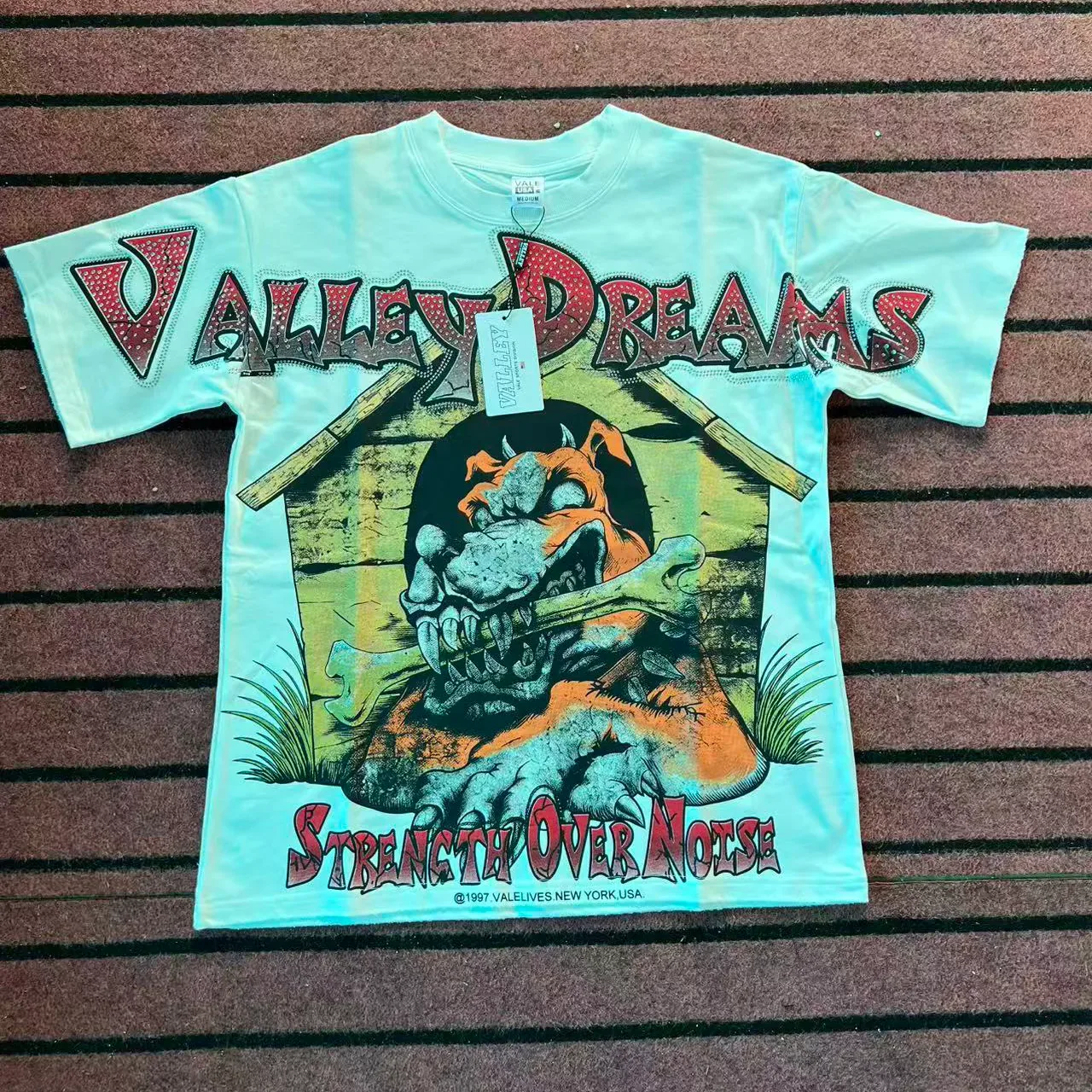 Vale Valley Dreams Strength Over Noise Graphic T-Shirt 4