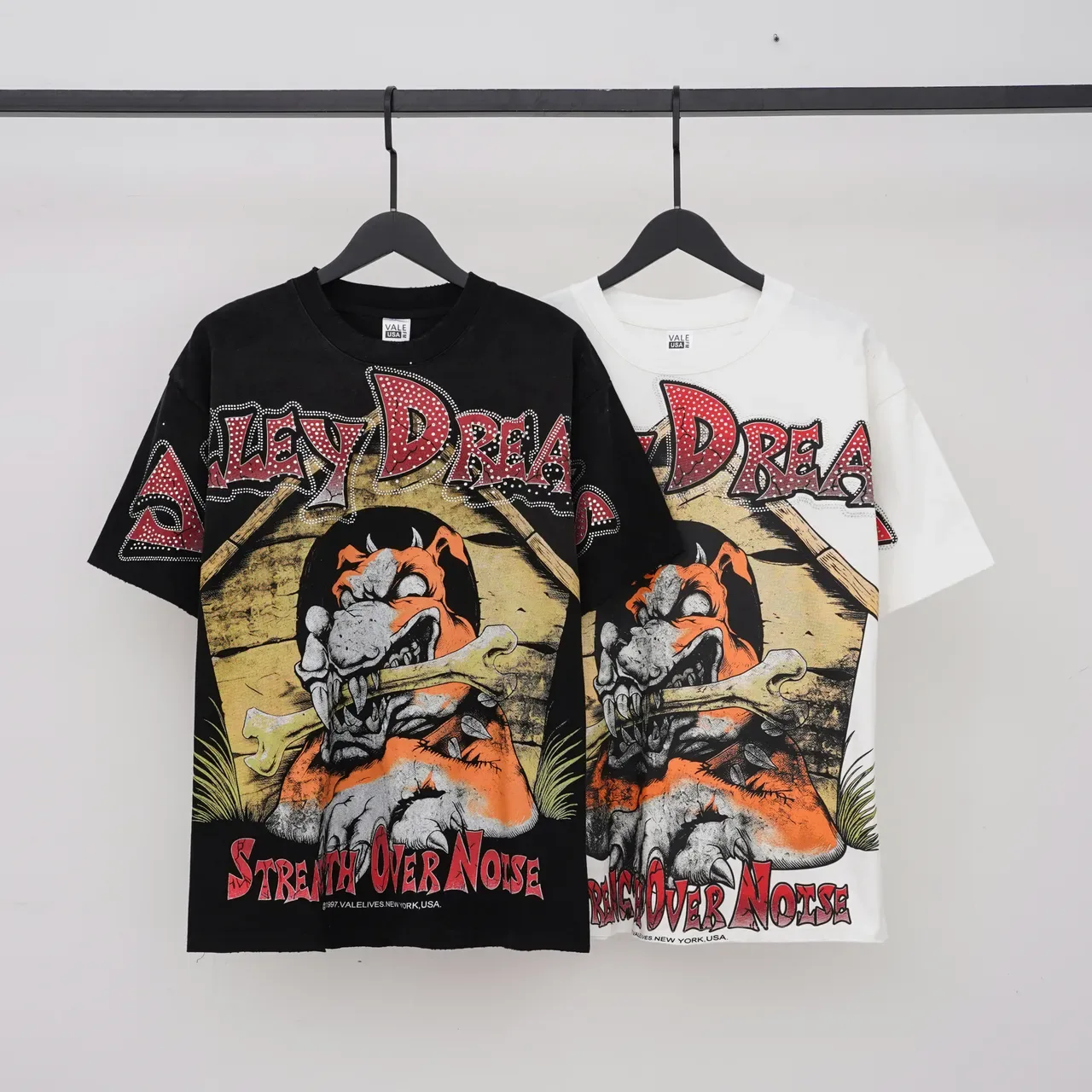 Vale Valley Dreams Strength Over Noise Graphic T-Shirt 6