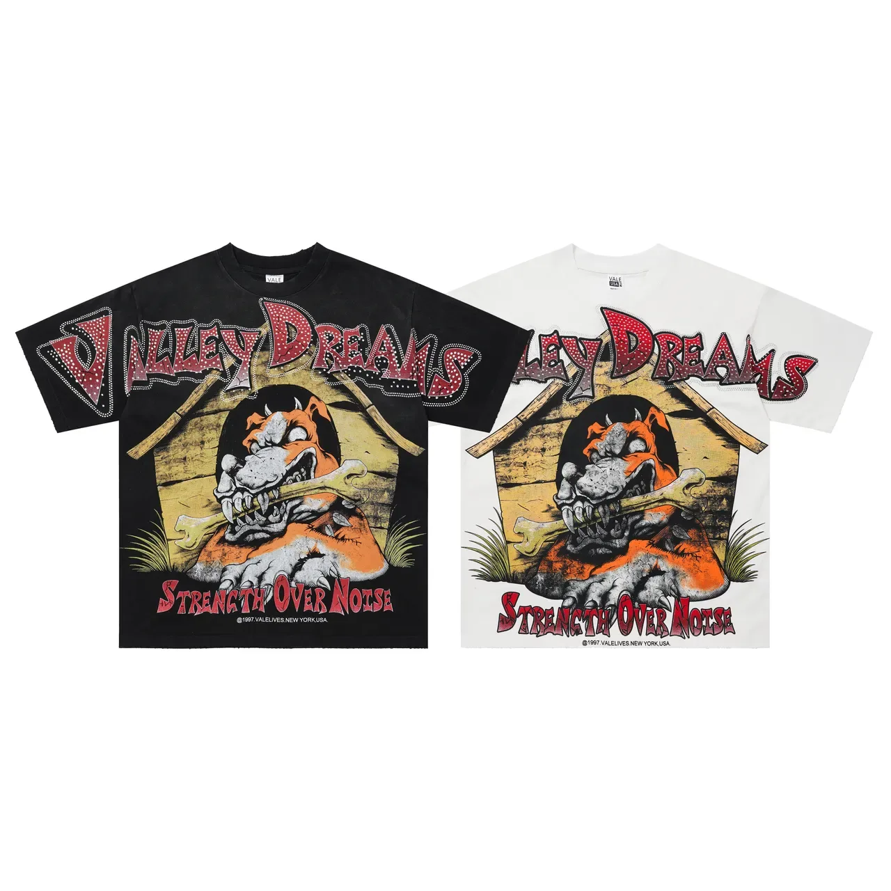 Vale Valley Dreams Strength Over Noise Graphic T-Shirt 7