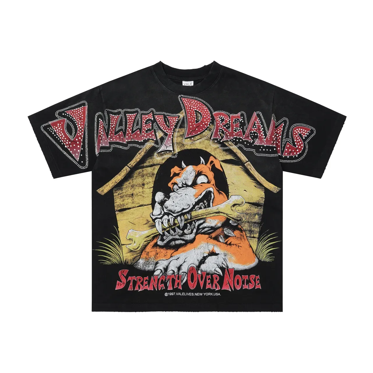 Vale Valley Dreams Strength Over Noise Graphic T-Shirt 8