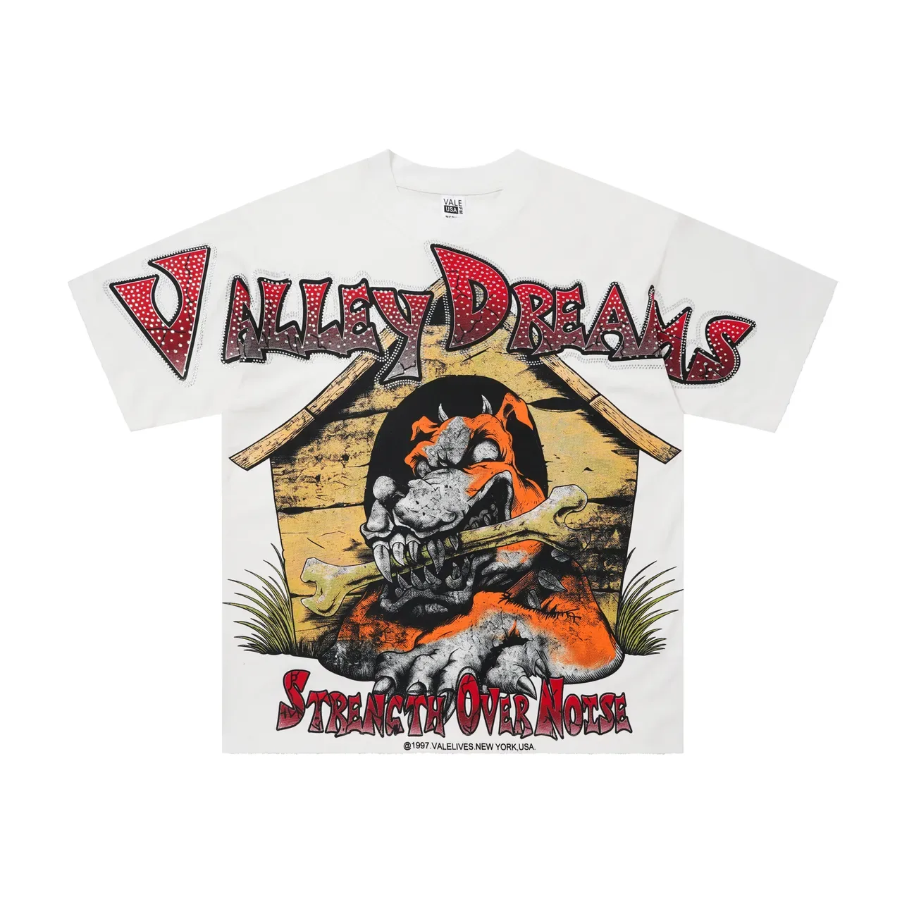 Vale Valley Dreams Strength Over Noise Graphic T-Shirt 10