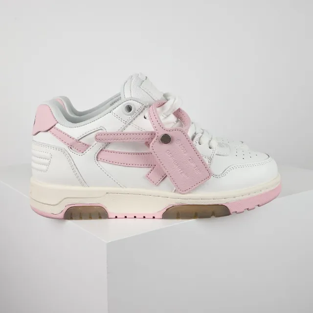 White and Pink Arrow-Side Panel Lifestyle Sneaker 3