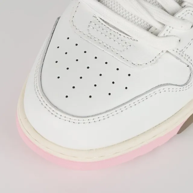 White and Pink Arrow-Side Panel Lifestyle Sneaker 5