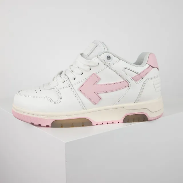White and Pink Arrow-Side Panel Lifestyle Sneaker 9