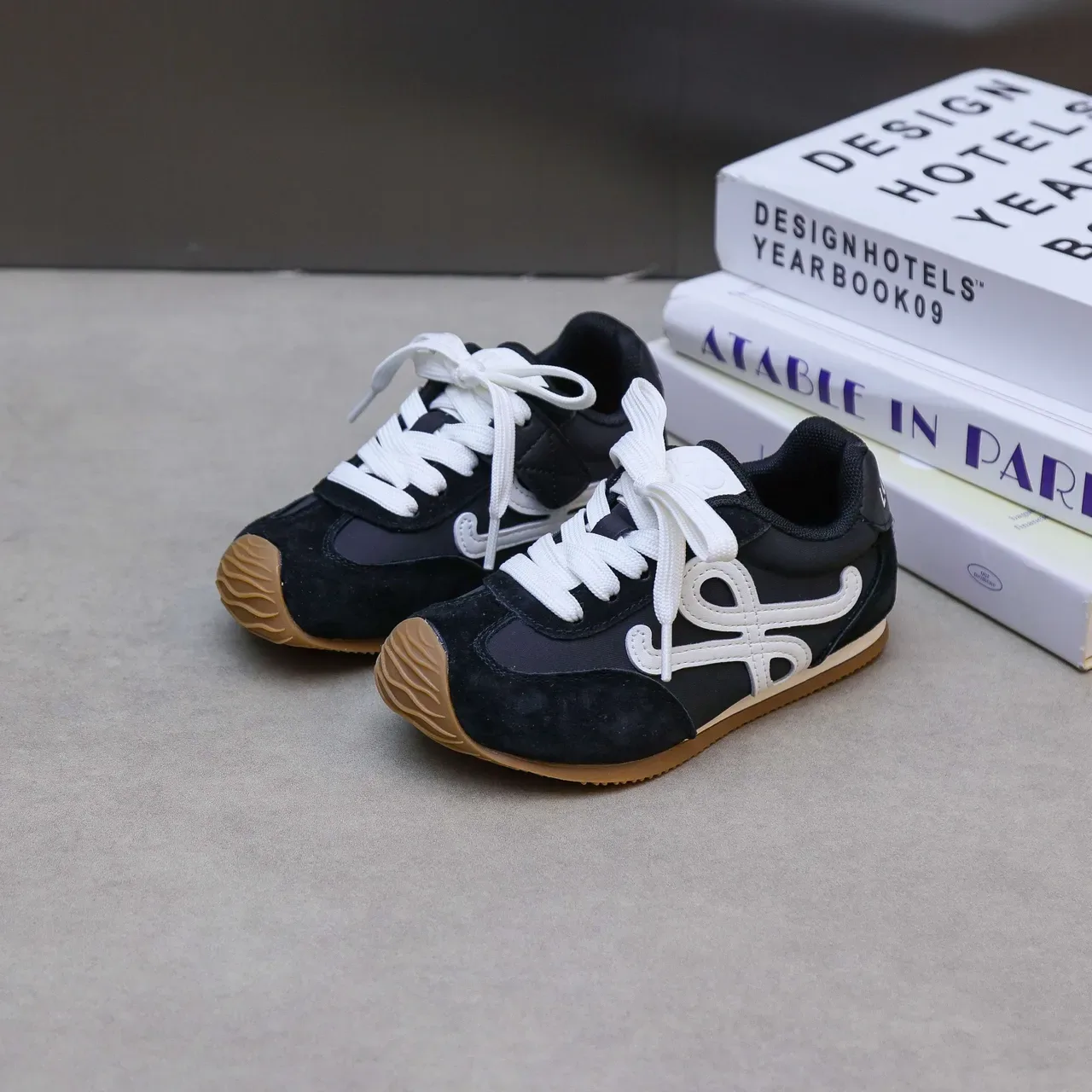 White and Red Cursive Logo Lifestyle Sneakers 20