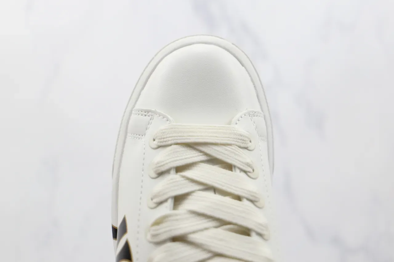 White Black Gold NY Logo Platform Sneaker 5