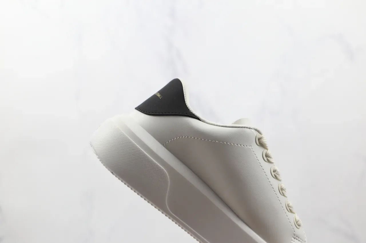 White Black Gold NY Logo Platform Sneaker 6