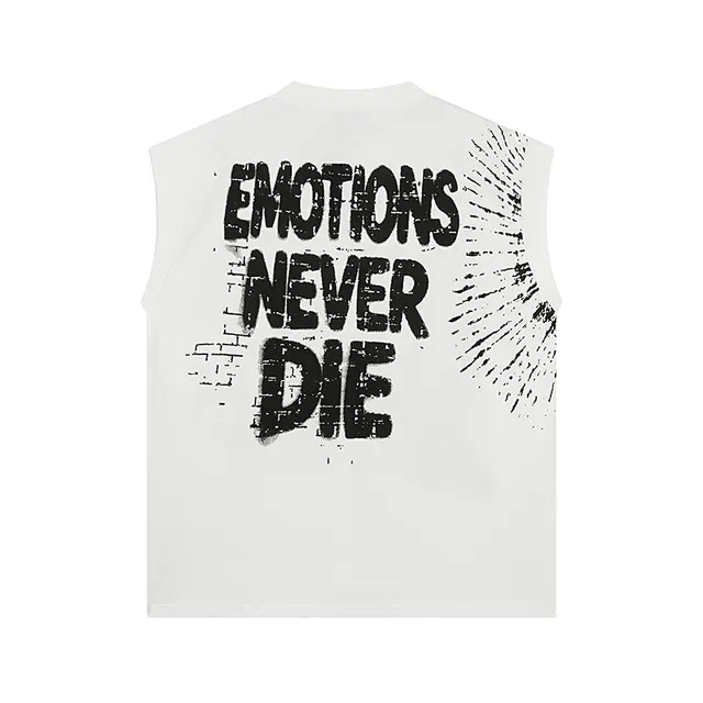 White Graphic-Print Sleeveless Cropped Vest Top 3