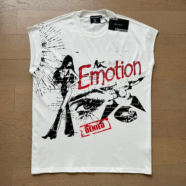 White Graphic-Print Sleeveless Cropped Vest Top 6