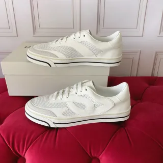 Tênis Lifestyle Branco Híbrido de Couro-Mesh Low-Top