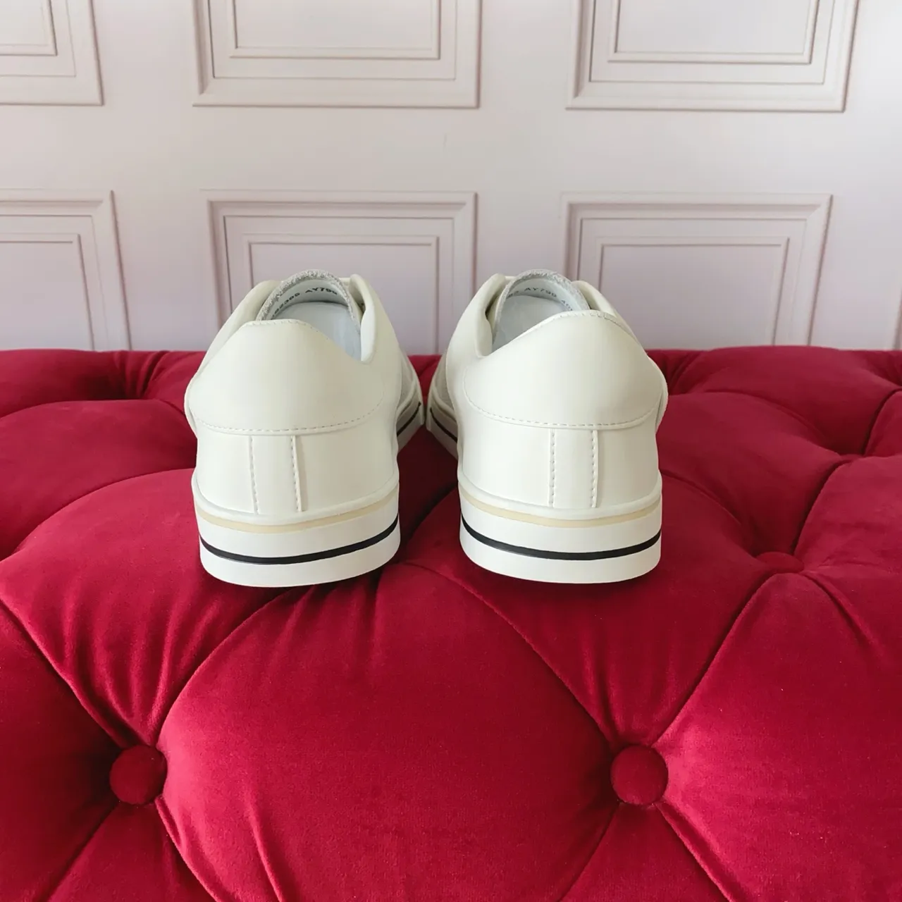 White Leather-Mesh Hybrid Low-Top Lifestyle Sneakers 3