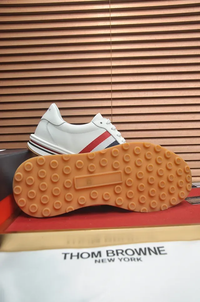 White Multicolor Leather Upper Side Stripe Detail Sneakers 3