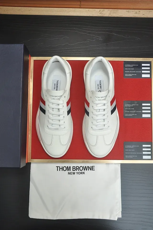 White Multicolor Leather Upper Side Stripe Detail Sneakers 5