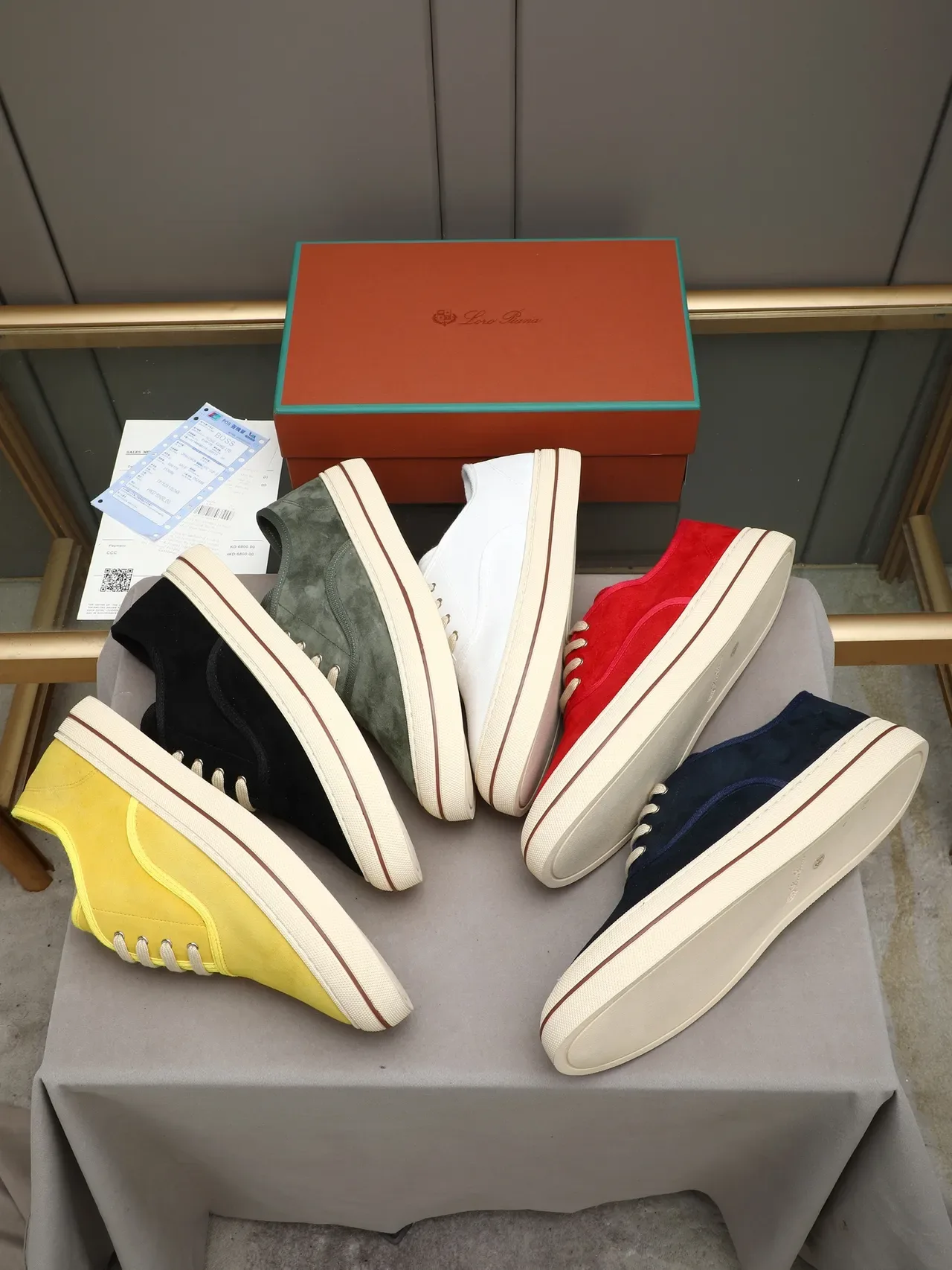 Yellow Suede Low-Top Lace-Up Casual Shoe 2