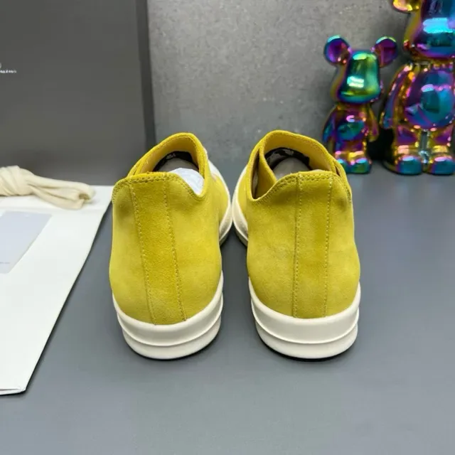 Yellow White Suede Upper Rubber Toe Cap Sneakers 6