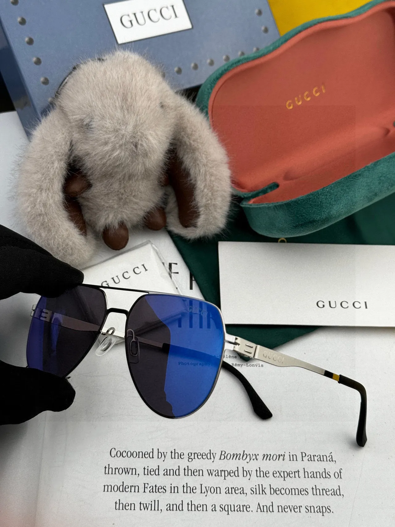 Gentle Monster Angular Aviator Blue Mirrored Sunglasses 3