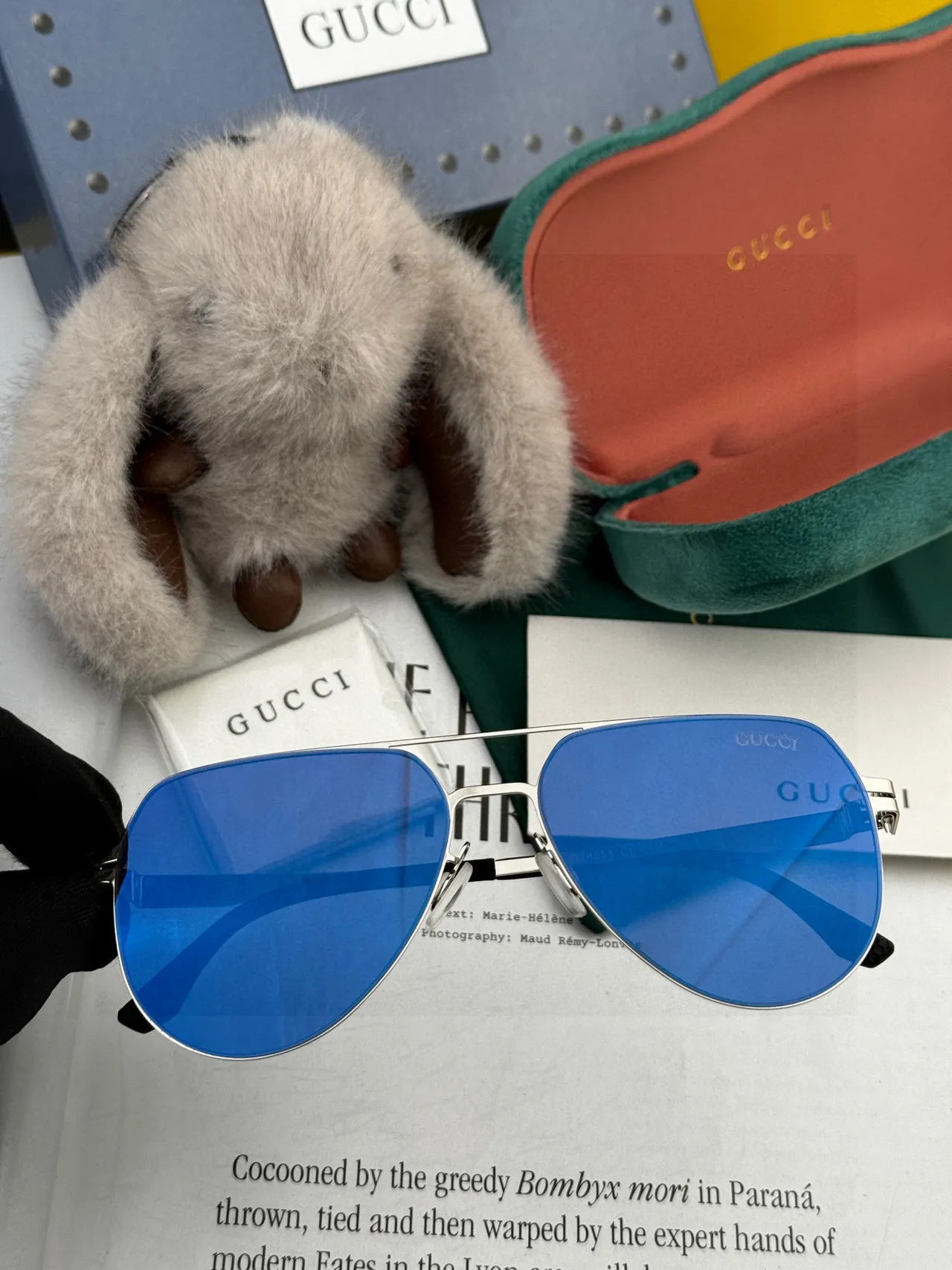 Gentle Monster Angular Aviator Blue Mirrored Sunglasses 6
