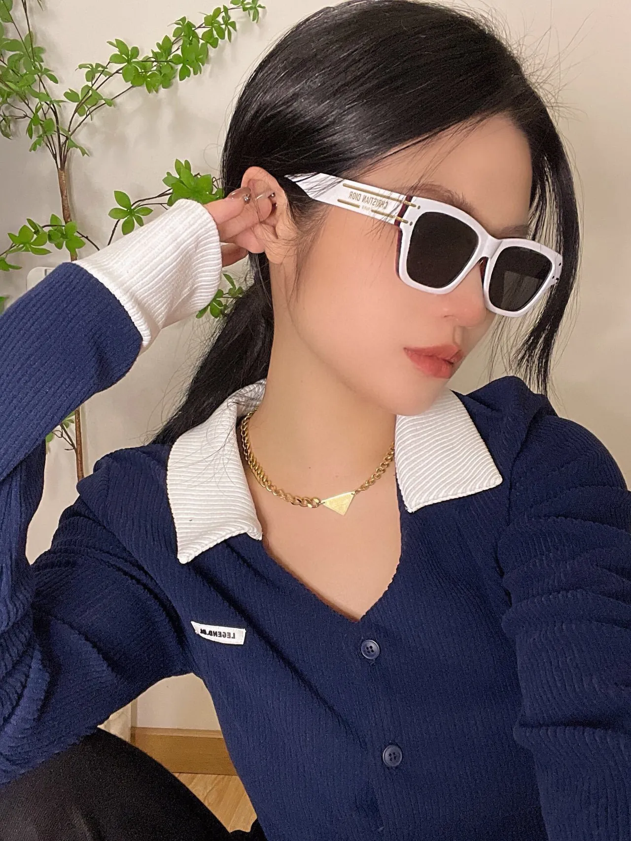 Gentle Monster Oversized Angular White Frame Sunglasses 7