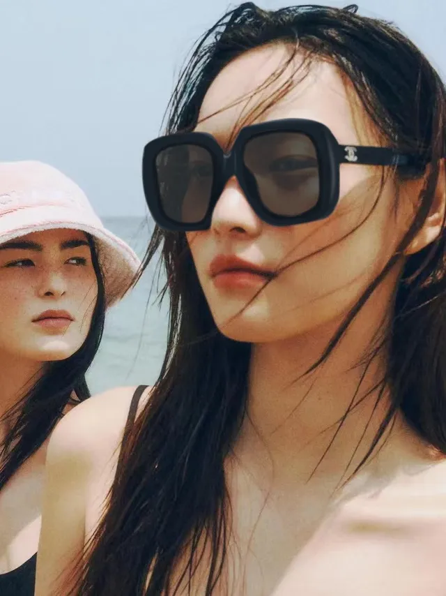 Gentle Monster Pink White Oversized Geometric Frame Thick Acetate Rim Sunglasses 7