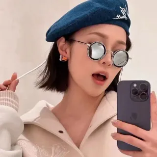 Gentle Monster Round Thin Metal Mirrored Sunglasses