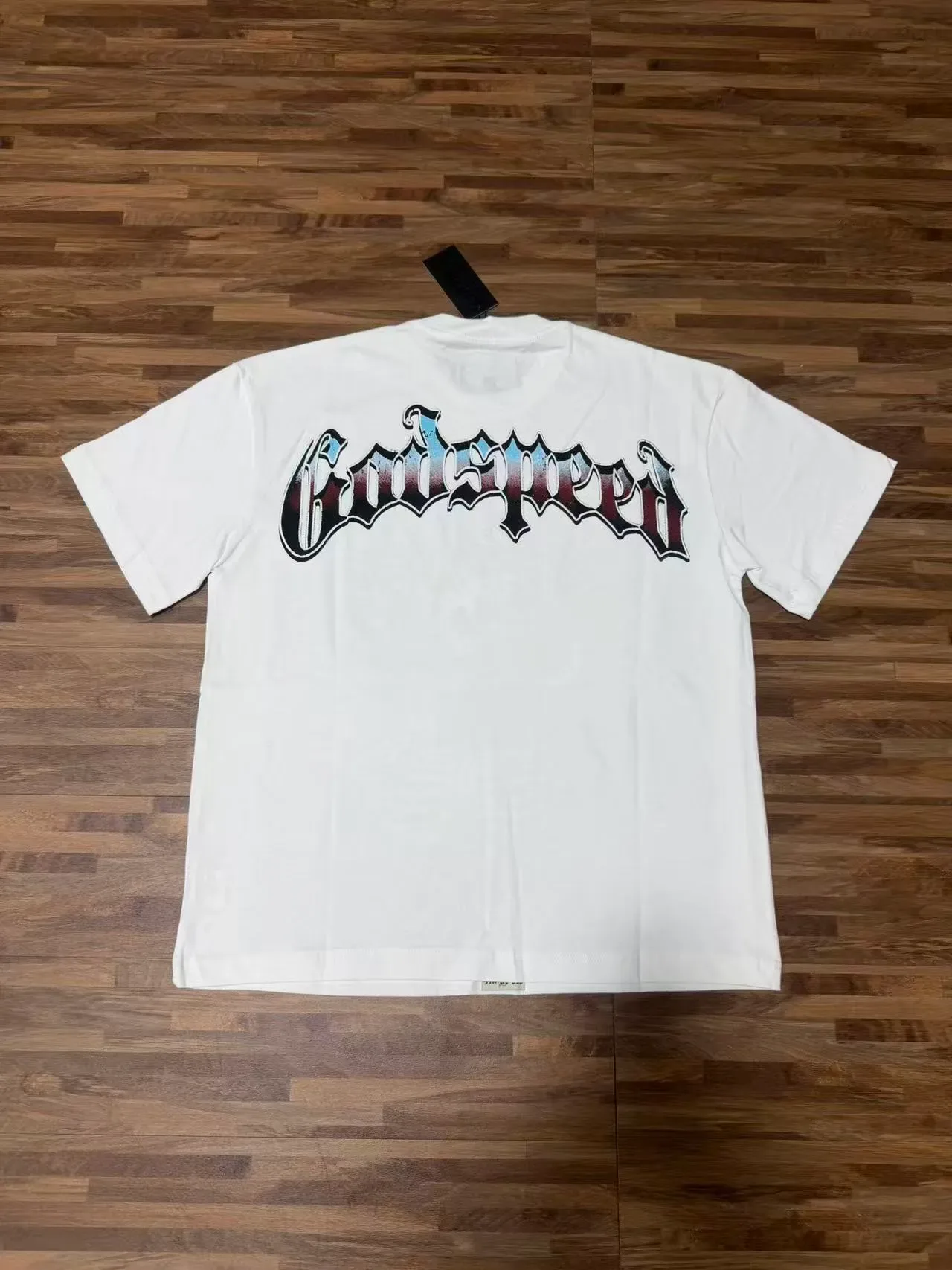 Godspeed Astronaut Skull Floral Graphic Print White T-Shirt 3