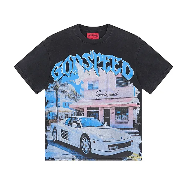 Godspeed Black Blue Graphic-Print Oversized Fit T-Shirt 2