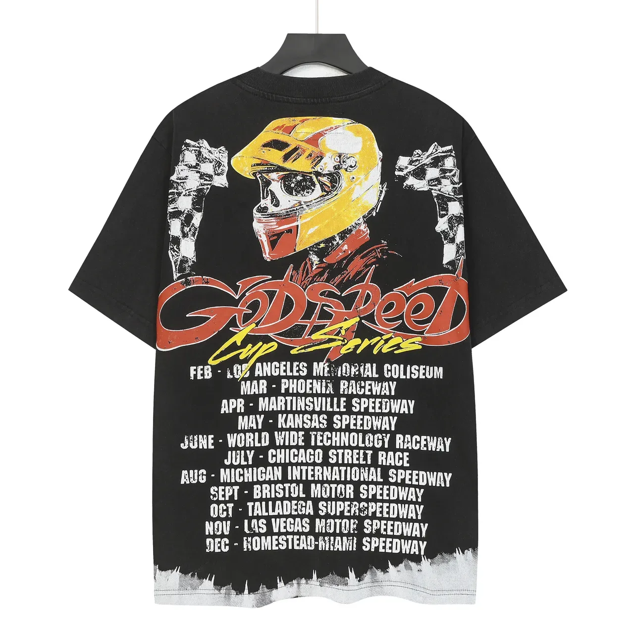 Camiseta oversized Godspeed Cup Series com estampa de corrida 4
