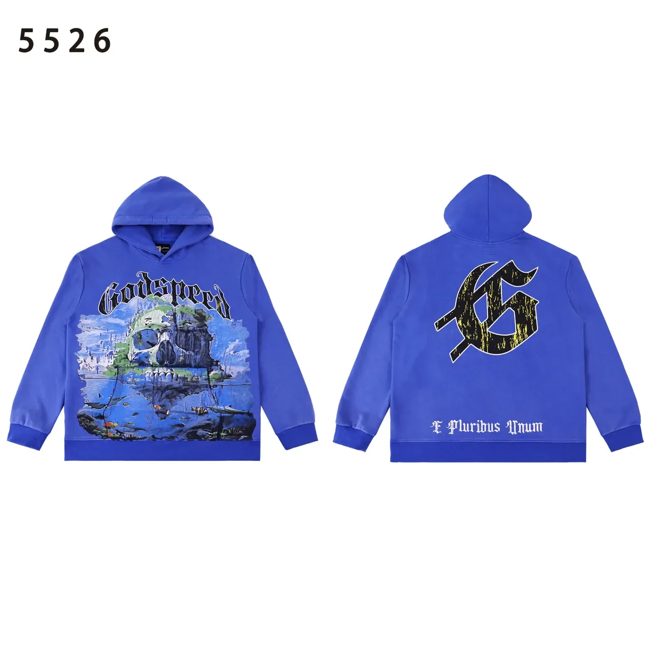Godspeed Graphic-Print Acid-Wash Hoodie 2