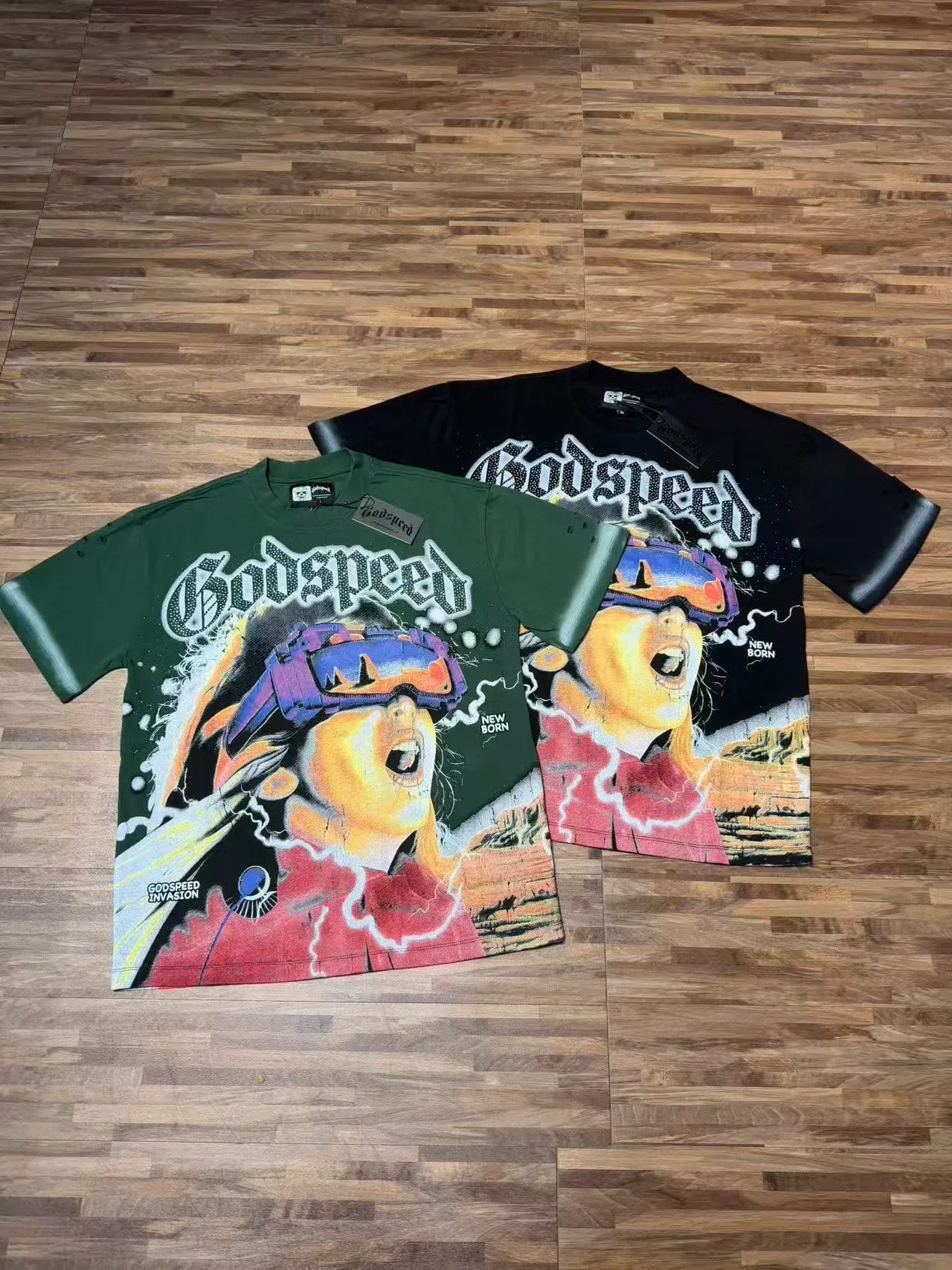 Godspeed Invasion Graphic Print Black Multicolor T-Shirt 2