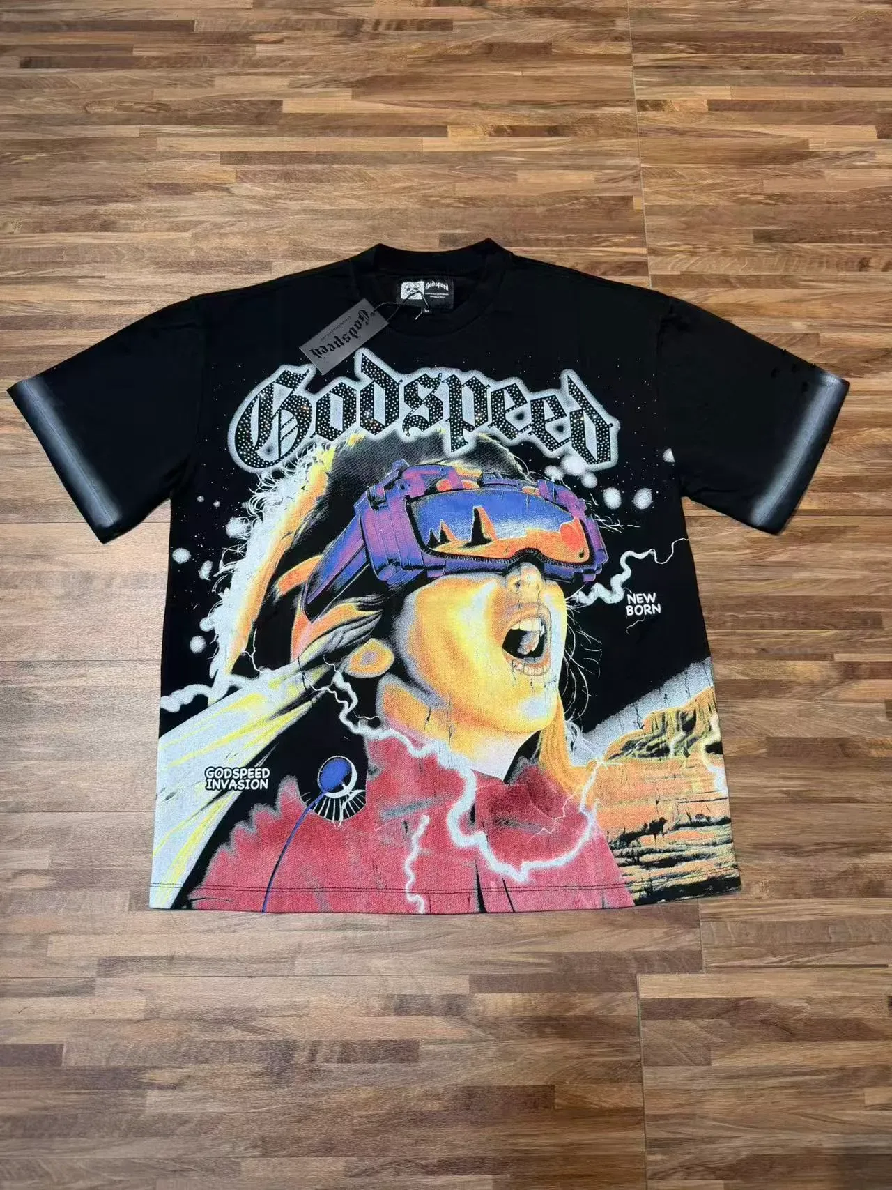 Godspeed Invasion Graphic Print Black Multicolor T-Shirt 4
