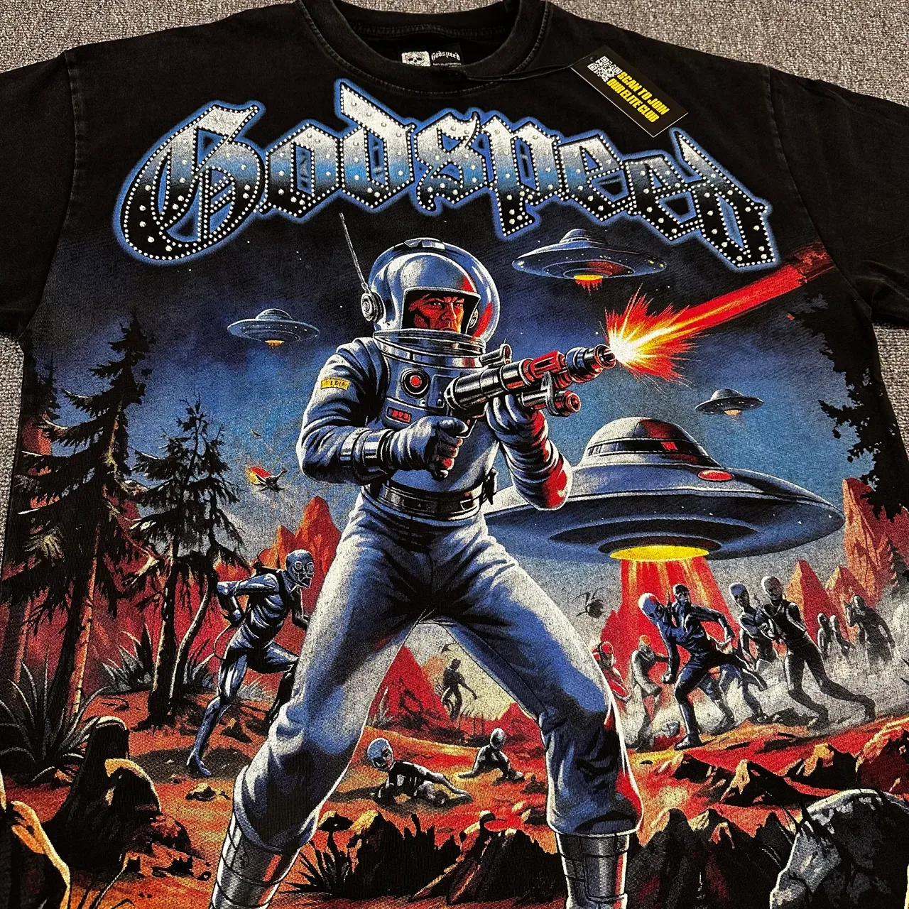 Godspeed Sci-Fi Astronaut Graphic T-Shirt 2