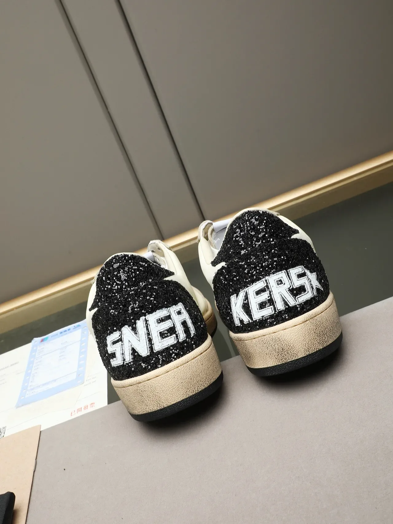 Golden Goose Ball Star Glitter Star Off-White sneakers lifestyle 3