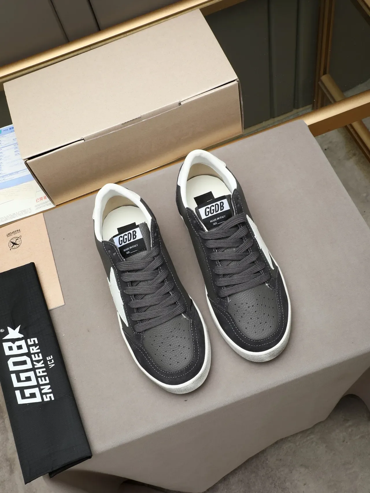 Golden Goose Ball Star Gray and White Star Lifestyle Sneakers 2