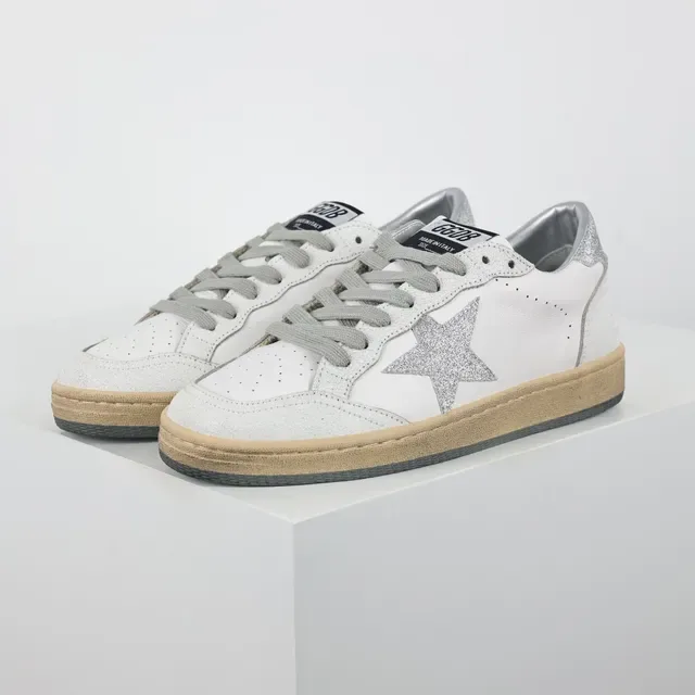 Golden Goose Ball Star White Glitter Star Lifestyle Sneakers 2