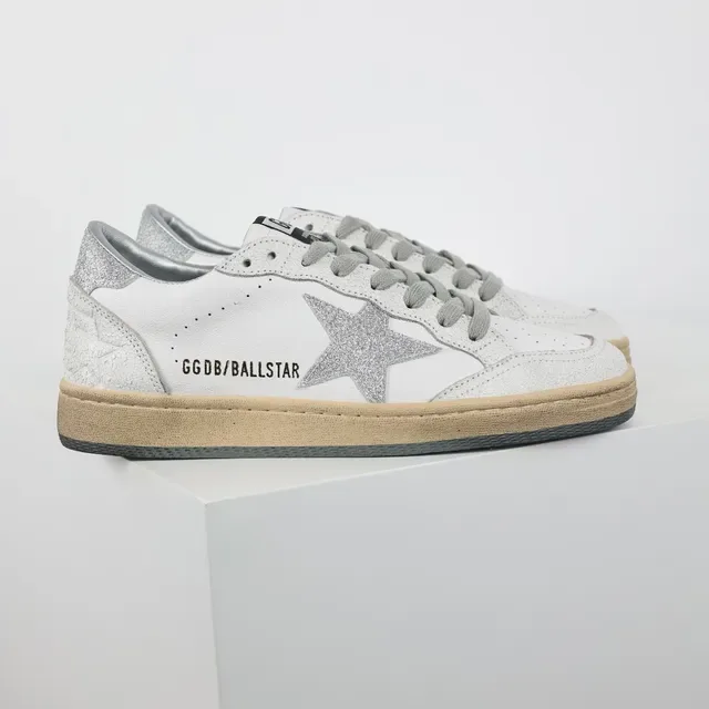 Golden Goose Ball Star White Glitter Star Lifestyle Sneakers 3