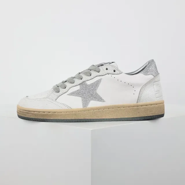 Golden Goose Ball Star White Glitter Star Lifestyle Sneakers 9