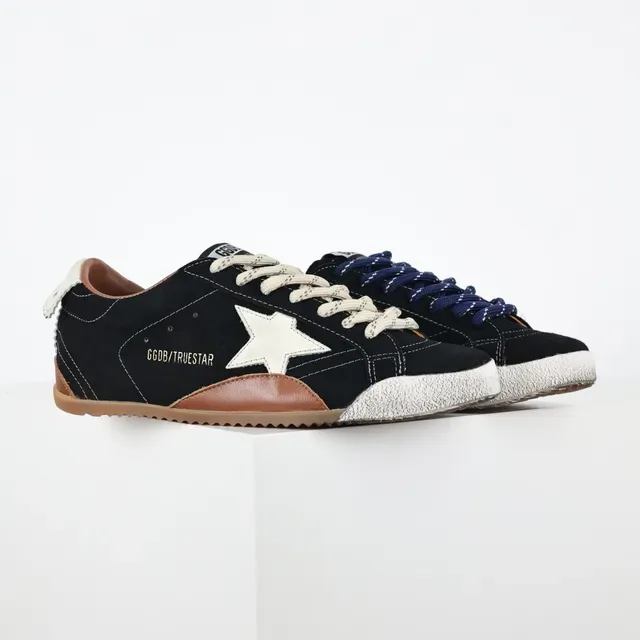 Golden Goose Black Brown Suede Upper Distressed White Toe Cap Lifestyle Sneakers 3