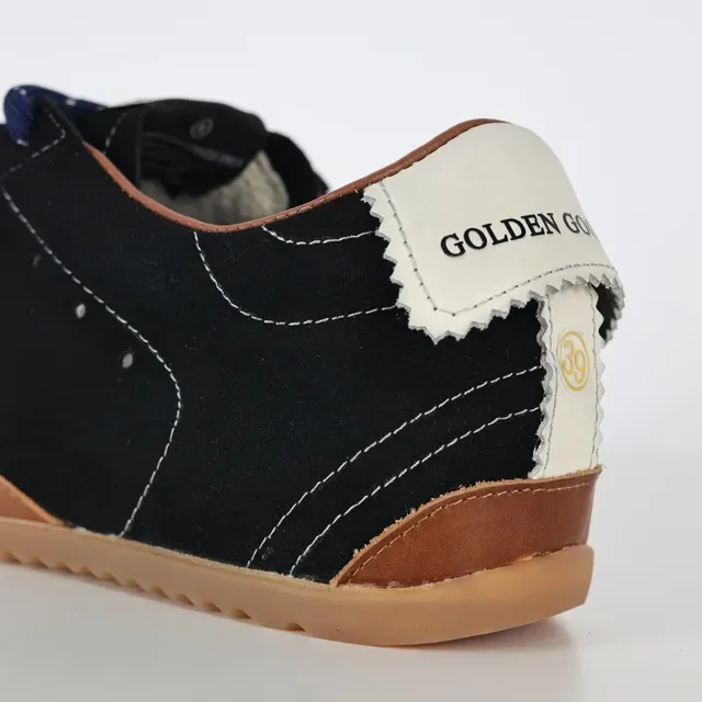 Golden Goose Black Brown Suede Upper Distressed White Toe Cap Lifestyle Sneakers 4