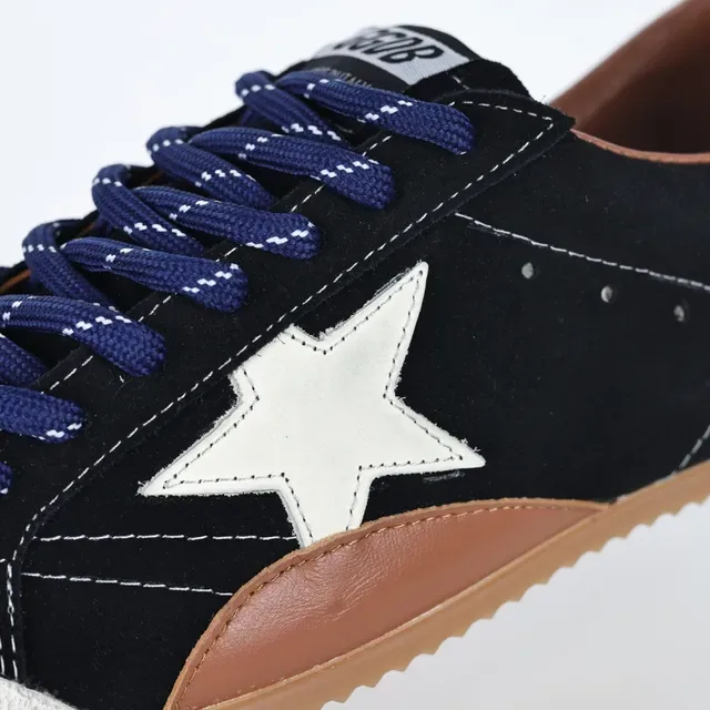 Golden Goose Black Brown Suede Upper Distressed White Toe Cap Lifestyle Sneakers 6