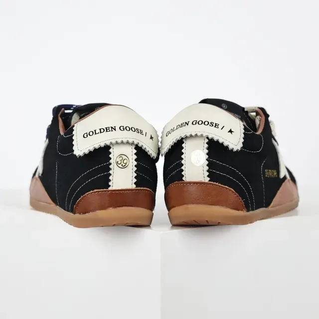 Golden Goose Black Brown Suede Upper Distressed White Toe Cap Lifestyle Sneakers 8