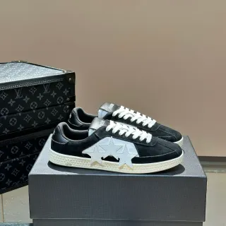 Golden Goose Super-Star Black Suede Three-Star Lifestyle Sneakers