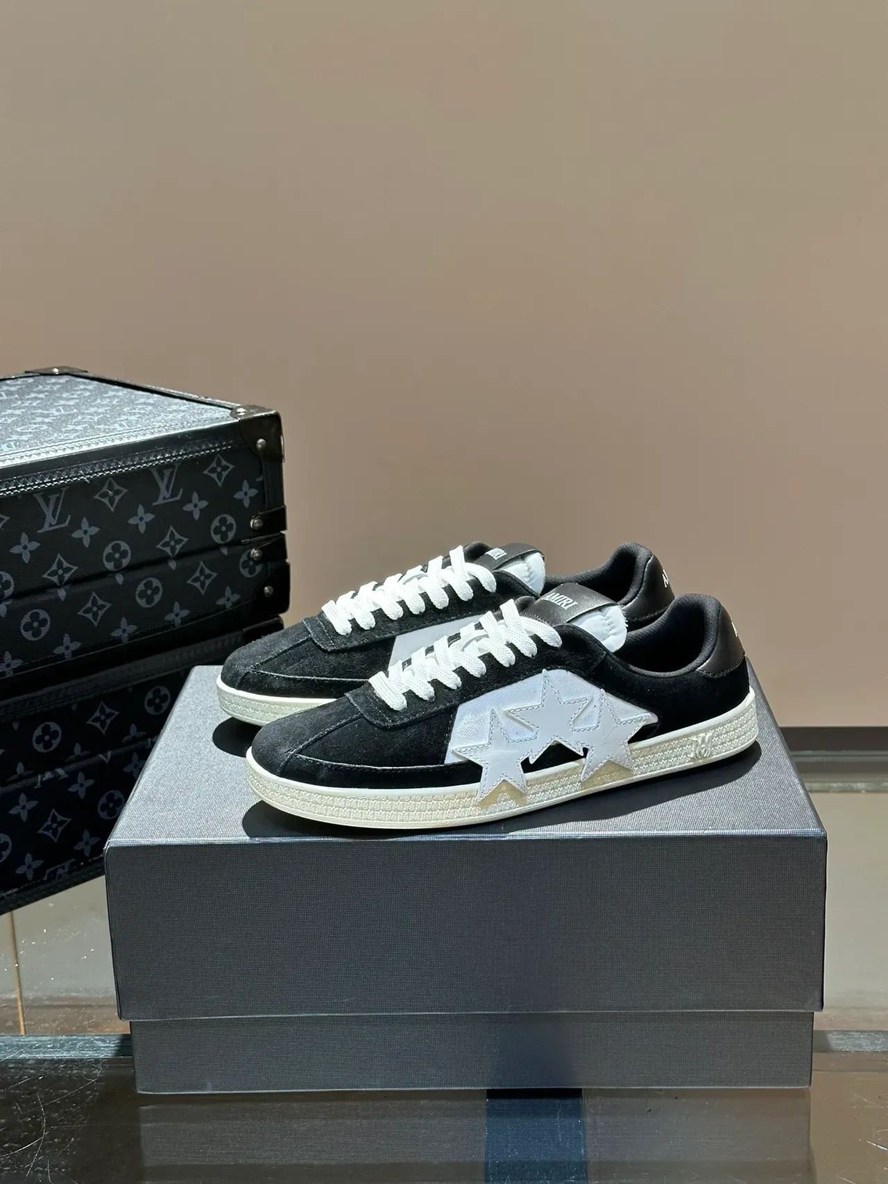 Golden Goose Super-Star Black Suede Three-Star Lifestyle Sneakers 4