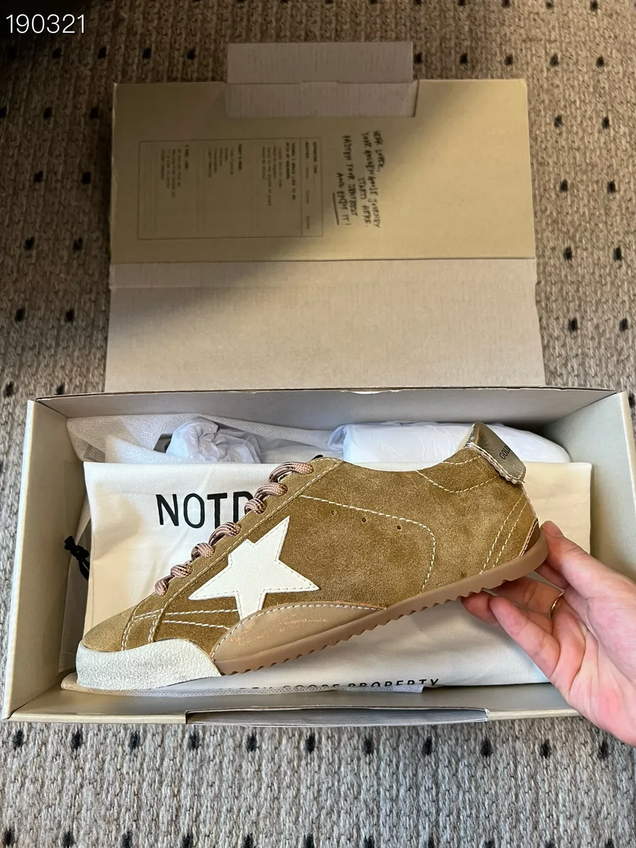 Golden Goose Super-Star Tan Suede Lifestyle Sneakers 6
