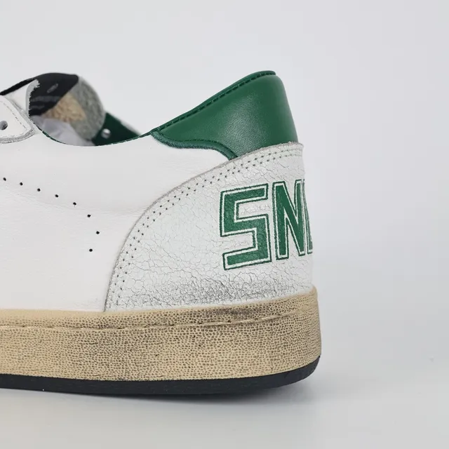 Golden Goose Super-Star حذاء لايف ستايل رياضي أبيض وأخضر نجم 4