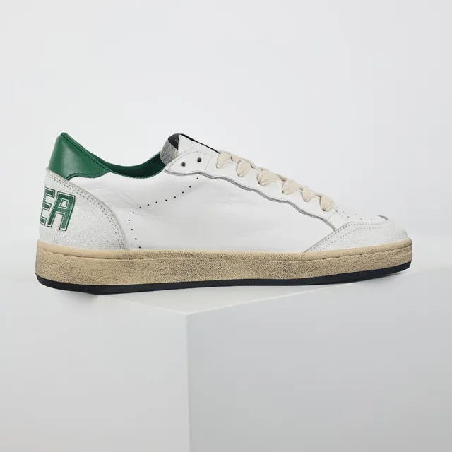 Golden Goose Super-Star حذاء لايف ستايل رياضي أبيض وأخضر نجم 7