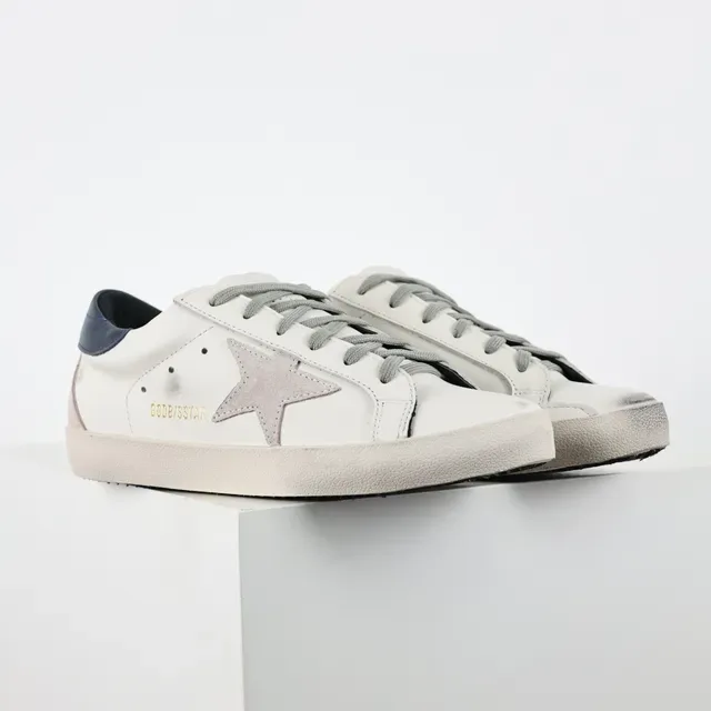 Golden Goose Superstar Distressed White Leather Lifestyle Sneakers 3