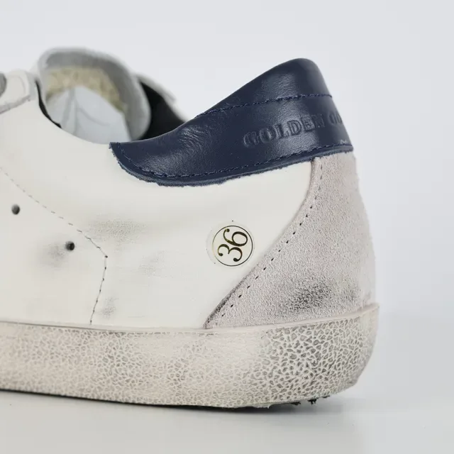 Golden Goose Superstar Distressed White Leather Lifestyle Sneakers 4