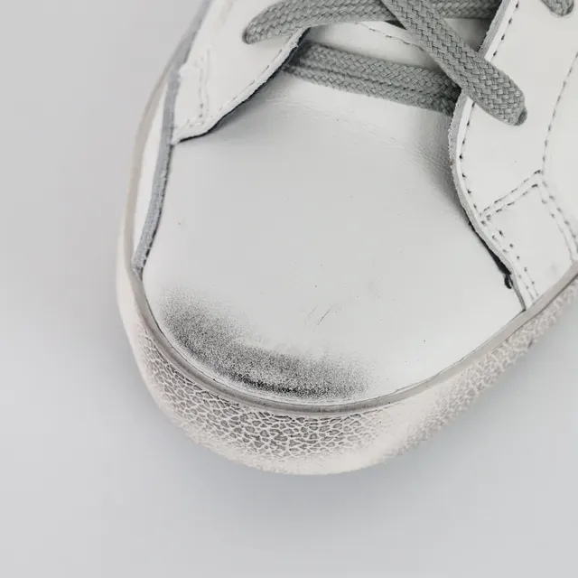 Golden Goose Superstar Distressed White Leather Lifestyle Sneakers 5