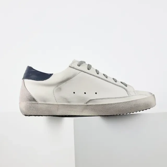 Golden Goose Superstar Distressed White Leather Lifestyle Sneakers 7